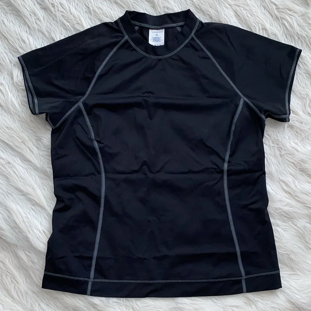 Lands’ End | Black Short Sleeve Rashguard